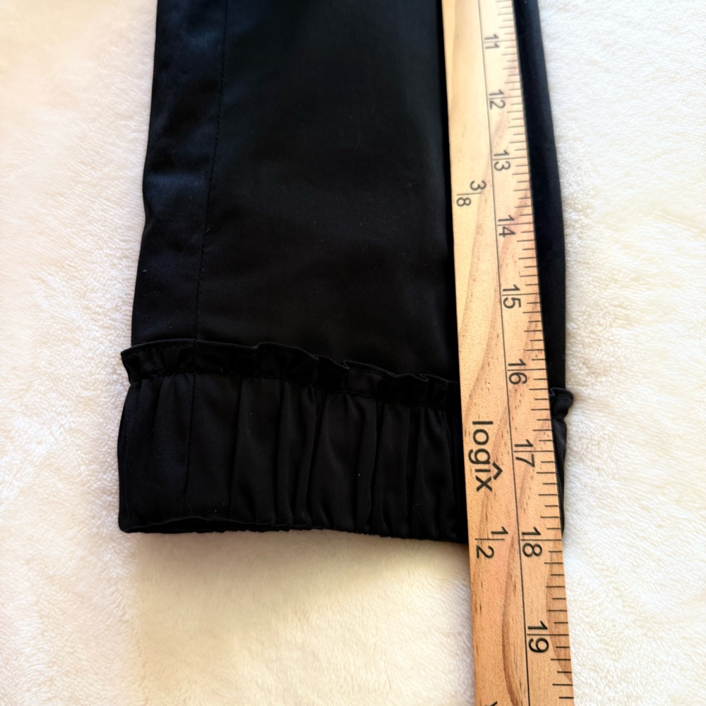 Talbots Black Ruffle Front Blazer 8P Career Wear Professional Jacket - Picture 7 of 13